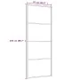 Schiebetür aus ESG-Glas und schwarzem Aluminium, 76 x 205 cm von vidaXL, Türen für zu Hause - Ref: Foro24-151655, Preis: 172,...