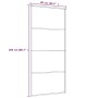 Puerta corredera ESG vidrio y aluminio 90x205 cm negro de vidaXL, Puertas para el hogar - Ref: Foro24-151659, Precio: 246,25 ...