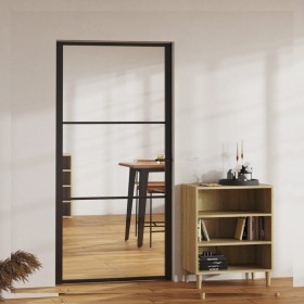 Puerta interior vidrio ESG y aluminio negro 102,5x201,5 cm de vidaXL, Puertas para el hogar - Ref: Foro24-151201, Precio: 256...