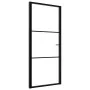 Puerta interior vidrio ESG y aluminio negro 102,5x201,5 cm de vidaXL, Puertas para el hogar - Ref: Foro24-151201, Precio: 233...