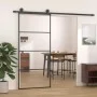 Schiebetür aus schwarzem Aluminium und ESG-Glas 90x205 cm von vidaXL, Türen für zu Hause - Ref: Foro24-149480, Preis: 202,13 ...