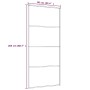 Puerta corredera aluminio y vidrio ESG negra 90x205 cm de vidaXL, Puertas para el hogar - Ref: Foro24-149480, Precio: 215,60 ...