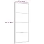 ESG aluminum and ESG glass sliding door black 76x205 cm by vidaXL, Doors for the home - Ref: Foro24-149479, Price: 162,65 €, ...