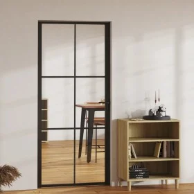 Innentür ESG Glas und schwarzes Aluminium 93x201,5 cm von vidaXL, Türen für zu Hause - Ref: Foro24-151204, Preis: 216,14 €, R...
