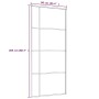 Puerta corredera ESG vidrio y aluminio negra 90x205 cm de vidaXL, Puertas para el hogar - Ref: Foro24-151683, Precio: 248,79 ...