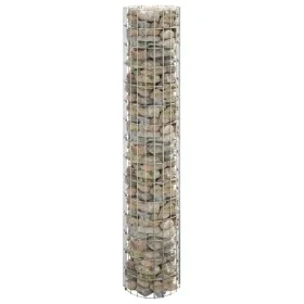 Poste circular de gaviones acero galvanizado Ø30x150 cm de vidaXL, Paneles de vallas - Ref: Foro24-152013, Precio: 51,65 €, D...