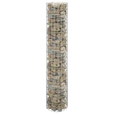 Poste circular de gaviones acero galvanizado Ø30x150 cm de vidaXL, Paneles de vallas - Ref: Foro24-152013, Precio: 51,65 €, D...