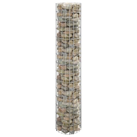 Poste circular de gaviones acero galvanizado Ø30x150 cm de vidaXL, Paneles de vallas - Ref: Foro24-152013, Precio: 51,95 €, D...