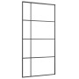 Puerta corredera ESG vidrio y aluminio negra 102,5x205 cm de vidaXL, Puertas para el hogar - Ref: Foro24-151686, Precio: 194,...
