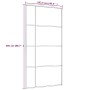 Puerta corredera ESG vidrio y aluminio negra 102,5x205 cm de vidaXL, Puertas para el hogar - Ref: Foro24-151686, Precio: 194,...