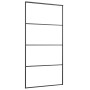 Puerta corredera aluminio y ESG vidrio negra 102,5x205 cm de vidaXL, Puertas para el hogar - Ref: Foro24-149481, Precio: 208,...