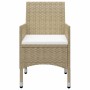 Juego de comedor de jardín de 5 piezas beige en Conjuntos de jardín | Comprar online en Foru.es