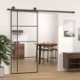 Schiebetür aus ESG-Glas und schwarzem Aluminium, 90 x 205 cm von vidaXL, Türen für zu Hause - Ref: Foro24-151682, Preis: 178,...