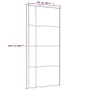 Puerta corredera ESG vidrio y aluminio negra 90x205 cm de vidaXL, Puertas para el hogar - Ref: Foro24-151682, Precio: 181,67 ...