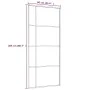 Schiebetür aus ESG-Glas und schwarzem Aluminium, 90 x 205 cm von vidaXL, Türen für zu Hause - Ref: Foro24-151682, Preis: 178,...