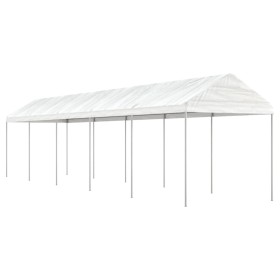 Cenador con techo polietileno blanco 11,15x2,28x2,69 m de vidaXL, Carpas y cenadores - Ref: Foro24-3155505, Precio: 331,27 €,...
