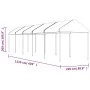 Cenador con techo polietileno blanco 11,15x2,28x2,69 m de vidaXL, Carpas y cenadores - Ref: Foro24-3155505, Precio: 327,27 €,...