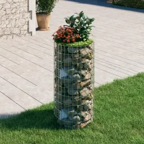 Poste circular de gaviones acero galvanizado Ø50x100 cm de vidaXL, Paneles de vallas - Ref: Foro24-152016, Precio: 46,80 €, D...