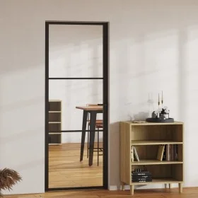 Interior door ESG glass and black aluminum 76x201.5 cm by vidaXL, Doors for the home - Ref: Foro24-151198, Price: 210,38 €, D...