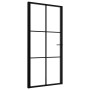 Puerta interior vidrio ESG y aluminio negro 102,5x201,5 cm de vidaXL, Puertas para el hogar - Ref: Foro24-151205, Precio: 214...
