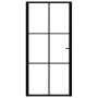 Puerta interior vidrio ESG y aluminio negro 102,5x201,5 cm de vidaXL, Puertas para el hogar - Ref: Foro24-151205, Precio: 214...