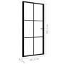 Puerta interior vidrio ESG y aluminio negro 102,5x201,5 cm de vidaXL, Puertas para el hogar - Ref: Foro24-151205, Precio: 214...