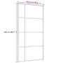 Puerta corredera ESG vidrio y aluminio negra 102,5x205 cm de vidaXL, Puertas para el hogar - Ref: Foro24-151687, Precio: 225,...