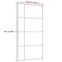Schiebetür aus ESG-Glas und schwarzem Aluminium, 102,5 x 205 cm von vidaXL, Türen für zu Hause - Ref: Foro24-151687, Preis: 2...