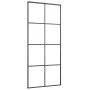 ESG glass and black aluminum sliding door 90x205 cm by vidaXL, Doors for the home - Ref: Foro24-151670, Price: 252,12 €, Disc...