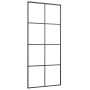 Puerta corredera vidrio ESG y aluminio negro 90x205 cm de vidaXL, Puertas para el hogar - Ref: Foro24-151670, Precio: 268,31 ...