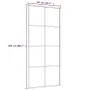 ESG glass and black aluminum sliding door 90x205 cm by vidaXL, Doors for the home - Ref: Foro24-151670, Price: 252,12 €, Disc...