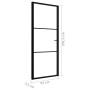 Puerta interior vidrio ESG y aluminio negro 83x201,5 cm de vidaXL, Puertas para el hogar - Ref: Foro24-151199, Precio: 206,53...