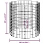 Poste circular de gaviones acero galvanizado Ø100x100 cm de vidaXL, Paneles de vallas - Ref: Foro24-152018, Precio: 78,26 €, ...