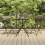 Sillas cafetería plegables 2 uds acero y ratán sintético gris de vidaXL, Sillas de jardín - Ref: Foro24-319988, Precio: 76,31...