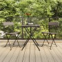 Sillas cafetería plegables 2 uds acero y ratán sintético gris de vidaXL, Sillas de jardín - Ref: Foro24-319988, Precio: 77,42...