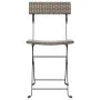 Sillas cafetería plegables 2 uds acero y ratán sintético gris de vidaXL, Sillas de jardín - Ref: Foro24-319988, Precio: 76,31...