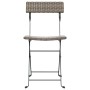 Sillas cafetería plegables 2 uds acero y ratán sintético gris de vidaXL, Sillas de jardín - Ref: Foro24-319988, Precio: 77,42...