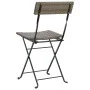 Sillas cafetería plegables 2 uds acero y ratán sintético gris de vidaXL, Sillas de jardín - Ref: Foro24-319988, Precio: 76,31...