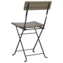 Sillas cafetería plegables 2 uds acero y ratán sintético gris de vidaXL, Sillas de jardín - Ref: Foro24-319988, Precio: 77,42...