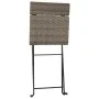 Sillas cafetería plegables 2 uds acero y ratán sintético gris de vidaXL, Sillas de jardín - Ref: Foro24-319988, Precio: 76,31...