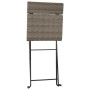 Sillas cafetería plegables 2 uds acero y ratán sintético gris de vidaXL, Sillas de jardín - Ref: Foro24-319988, Precio: 77,42...