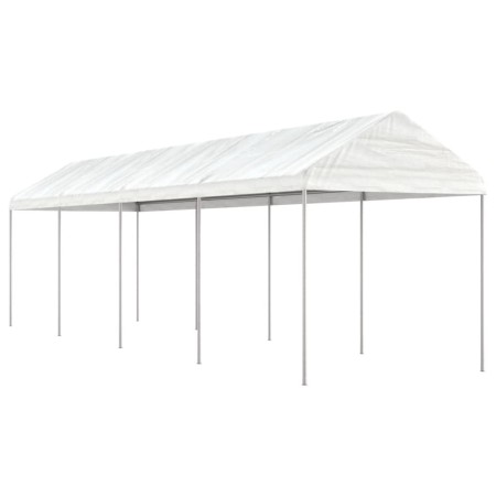 Cenador con techo polietileno blanco 8,92x2,28x2,69 m de vidaXL, Carpas y cenadores - Ref: Foro24-3155504, Precio: 269,96 €, ...