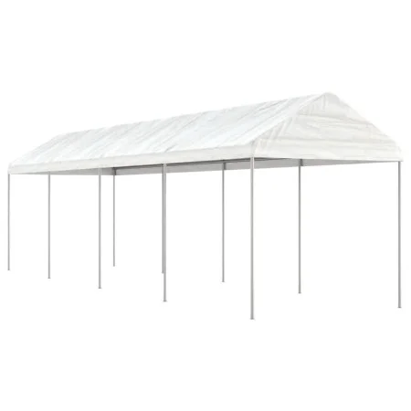 Cenador con techo polietileno blanco 8,92x2,28x2,69 m de vidaXL, Carpas y cenadores - Ref: Foro24-3155504, Precio: 266,83 €, ...