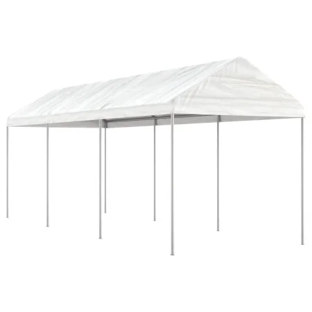 Cenador con techo polietileno blanco 6,69x2,28x2,69 m de vidaXL, Carpas y cenadores - Ref: Foro24-3155503, Precio: 206,24 €, ...