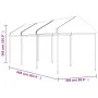 Cenador con techo polietileno blanco 6,69x2,28x2,69 m de vidaXL, Carpas y cenadores - Ref: Foro24-3155503, Precio: 206,24 €, ...