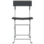 Sillas cafetería plegables 2 uds acero y ratán sintético negro de vidaXL, Sillas de jardín - Ref: Foro24-319986, Precio: 81,4...