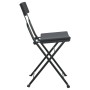 Sillas cafetería plegables 2 uds acero y ratán sintético negro de vidaXL, Sillas de jardín - Ref: Foro24-319986, Precio: 81,4...
