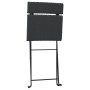Sillas cafetería plegables 2 uds acero y ratán sintético negro de vidaXL, Sillas de jardín - Ref: Foro24-319986, Precio: 81,4...