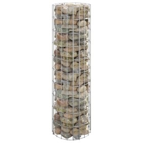 Poste circular de gaviones acero galvanizado Ø30x100 cm de vidaXL, Paneles de vallas - Ref: Foro24-152012, Precio: 47,42 €, D...