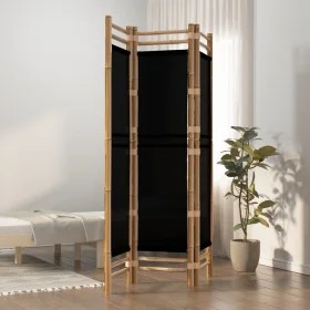 Biombo plegable de 3 paneles bambú y lona 120 cm de vidaXL, Divisores de ambientes - Ref: Foro24-350627, Precio: 72,75 €, Des...